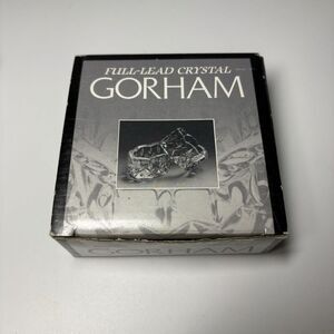 Vintage Gorham Full Lead King Edward Crystal Napkin Rings with Box READ